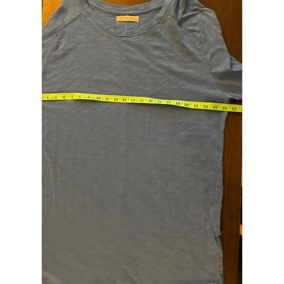 NWT Free People We The Free Arden Long-Sleeve Blue Cotton Top Size L - Picture 8 of 9